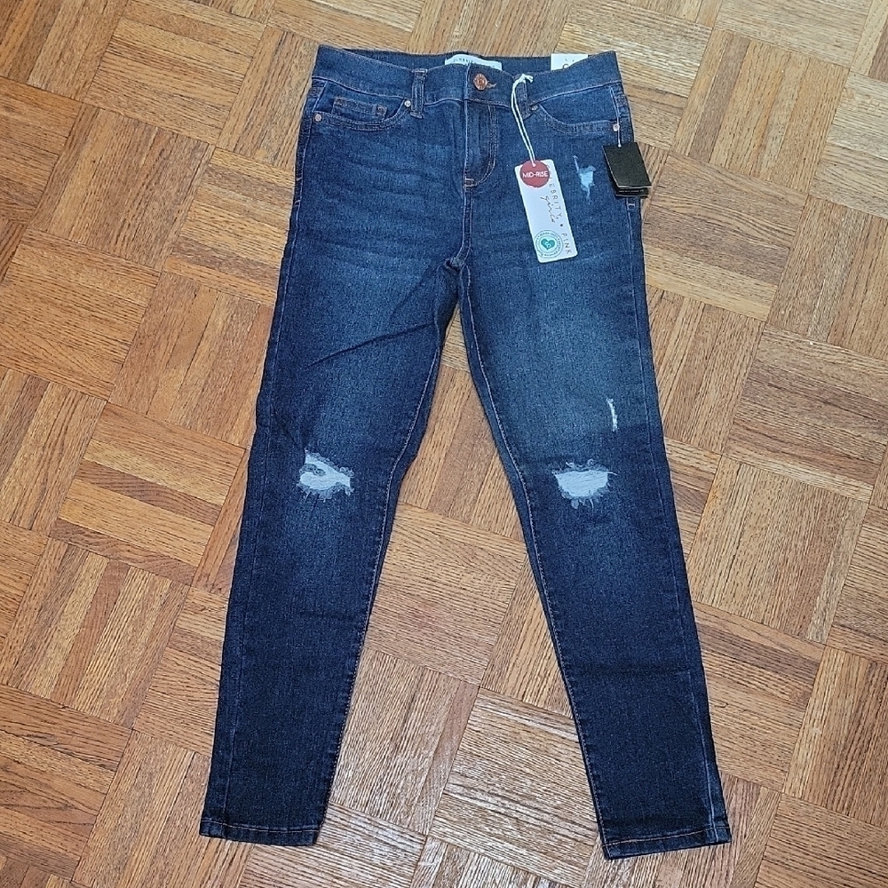 Celebrity Pink Skinny Distressed Denim Jeans Size 14 Girls